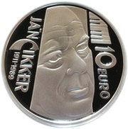 10 Euros Jan Cikker, Slovakia, 2011 reverse image