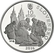 10 Euros Ján Jessenius obverse image