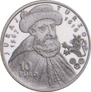 10 Euros Juraj Turzo, Slovakia, 2016 reverse image