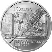 10 Euros Božena Slančíková Timrava obverse image