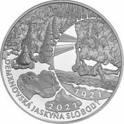 20 Euros Demänovská Cave of Liberty, Slovakia, 2021 reverse image