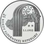 25 Euros Republic, Slovakia, 2018 reverse image