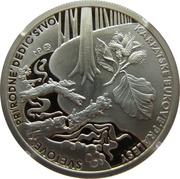 100 Euros Primeval Beech Forests of the Carpathians, Slovakia, 2015 reverse image