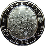100 Euro Bratislava Coronations - 275th anniversary of the coronation of Maria Theresa obverse image