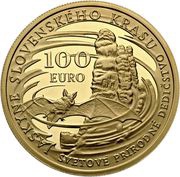 100 Euros Caves of Slovak Karst, Slovakia, 2017 reverse image