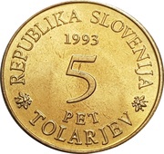 5 Tolarjev Academia Operosorum Labacensium obverse image