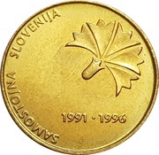5 Tolarjev Independence, Slovenia, 1996 reverse image