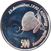 500 Tolarjev Plebiscite on Independence, Slovenia, 1991 reverse image