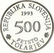 500 Tolarjev Academia Operosorum Labacensium obverse image