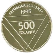 500 Tolarjev Aljaž turret obverse image