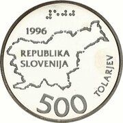 500 Tolarjev Independence obverse image