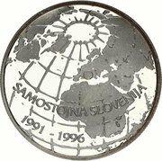 500 Tolarjev Independence, Slovenia, 1996 reverse image