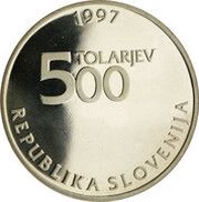 500 Tolarjev Zois Žiga obverse image