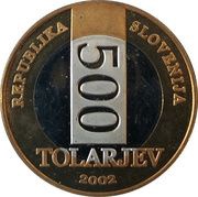 500 Tolarjev Soccer World Championship reverse image