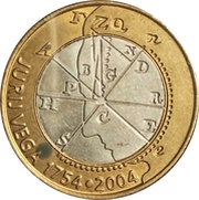 500 Tolarjev Jurij Vega reverse image