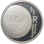 2000 Tolarjev Slovenia and the Tolar Anniversary, Slovenia, 2001 reverse image