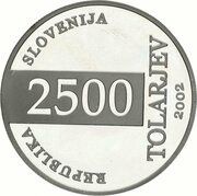 2500 Tolarjev Soccer World Championship obverse image