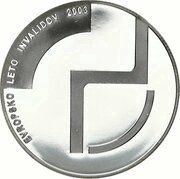 2500 Tolarjev European Year of the Disabled reverse image