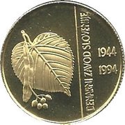 5000 Tolarjev Monetary Institute of Slovenia reverse image