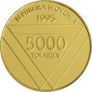 5000 Tolarjev Aljaž turret obverse image