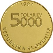 5000 Tolarjev Žiga Zois obverse image