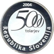 5000 Tolarjev Jurij Vega obverse image