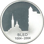 5000 Tolarjev Town of Bled mention, Slovenia, 2004 reverse image