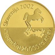 20 000 Tolarjev 35th Chess Olympiad obverse image