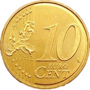 10 Euro Cents 2nd map reverse image