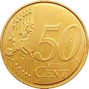 50 Euro Cents 2nd map reverse image