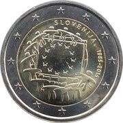 2 Euros 30 Years of European Union Flag obverse image