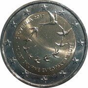 2 Euros 10th Anniversary of the Euros in Slovenia obverse image