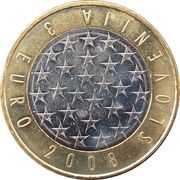 3 Euros European Union Presidency obverse image