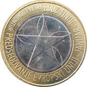 3 Euros European Union Presidency, Slovenia, 2008 reverse image