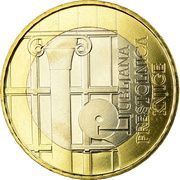 3 Euros World Book Capital, Ljubljana, Slovenia, 2010 reverse image