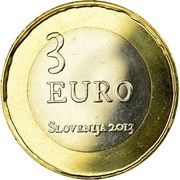 3 Euros Tolmin Peasant Revolt obverse image