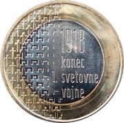 3 Euros End of the First World War, Slovenia, 2018 reverse image