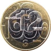 3 Euros 30th anniversary of plebiscite obverse image
