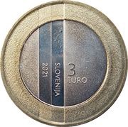 3 Euros 30th anniversary of the statehood of the Republic of Slovenia obverse image