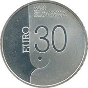 30 Euros World Book Capital, Ljubljana obverse image