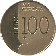 100 Euros World Book Capital, Ljubljana obverse image