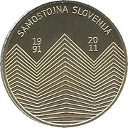 100 Euros Anniversary of Independence reverse image