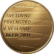 100 Euros World Rowing Championships in Bled, Slovenia, 2011 reverse image