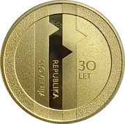 100 Euros 30th anniversary of the statehood of the Republic of Slovenia, Slovenia, 2021 reverse image