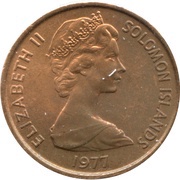 1 Cent - Elizabeth II 2nd portrait obverse image
