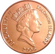 2 Cents - Elizabeth II 3rd Portrait; magnetic obverse image