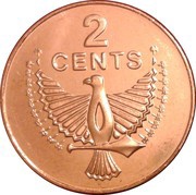 2 Cents - Elizabeth II 3rd Portrait; magnetic reverse image