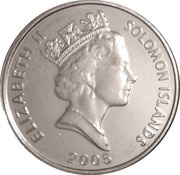 5 Cents - Elizabeth II 3rd portrait; magnetic obverse image