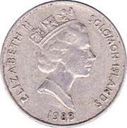 10 Cents - Elizabeth II 3rd portrait; non-magnetic obverse image