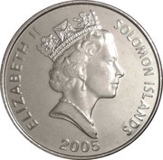 10 Cents - Elizabeth II 3rd portrait; magnetic obverse image